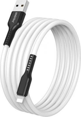 Кабель S21, Lightning - Usb, 2.4 А, 1 м, зарядка + передача данных, красный 959851 – фото 1