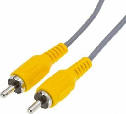 Кабель соединительный 1 x RCA (M) - 1 x RCA (M), в пакете, серый, 3.0 м – фото 1