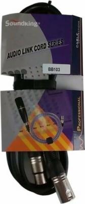 BB103-1M Кабель микрофонный, XLRm-XLRf, 1м