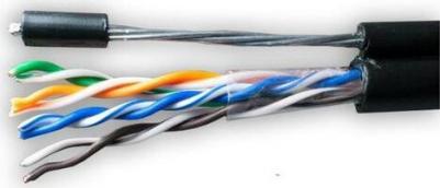 Кабель витая пара U/UTP 5e кат. 4 пары 01-0322 24AWG, медь, одножильный (