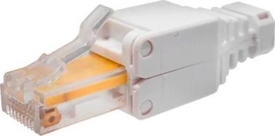 Коннектор (10-0218-1) UTP кат.5E RJ45 с защитным колпачком серый – фото 1