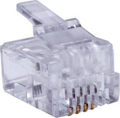 Коннекторы 6P4C (Телефонные разъемы) (RJ-11) Уп. 100шт. 10-0227