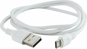 Дата-кабель, ДК 4, USB - micro USB, 1 м, белый, цена за 1 шт – фото 1
