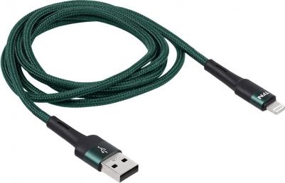 Кабель USB-A/Lightning Envy 1.2m нейлон green – фото 2