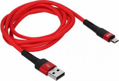 Кабель USB-A/microUSB Envy 1.2m нейлон red