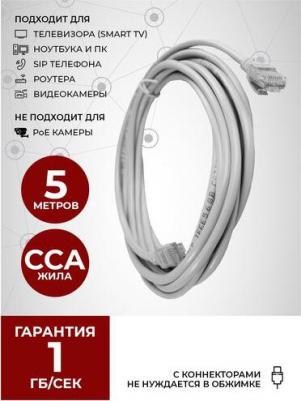 Универсальный патч-корд PC-TWCS-UTP-RJ45-RJ45-C5e-5M-G – фото 1