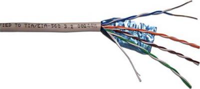 Кабель в бухте FTP CAT5e серии XS (TWT-5EFTP-XS), 305 м, серый – фото 1