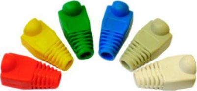 LANMASTER Защитные колпачки для кабеля 6,0мм cat.5, на соединение коннектора с кабелем, красный, 100 шт. в пчк [TWT-BO-6.0-RD/100]