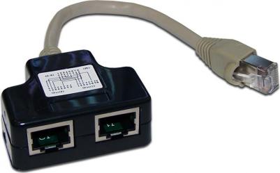 Прочие компоненты СКС LANMASTER Y-адаптер, 2 компьютерных порта, экранированный [TWT-Y-E2-E2-S]
