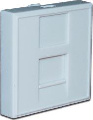 Вставка TWT-SIP-23N-WH 45x45 на 1 кейстоун, со шторкой, маркировкой, белая