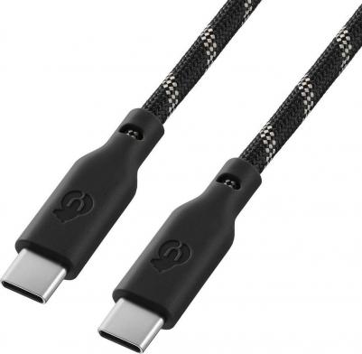 Кабель Trend Cable USB-C - USB-C, 1.2 м, нейлон черно-бежевый – фото 3