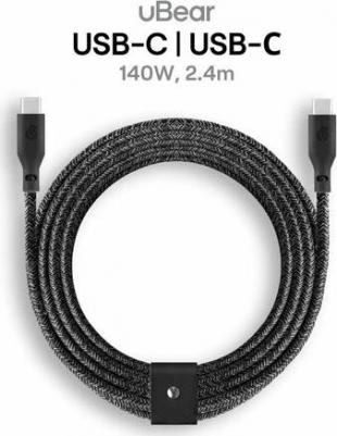 Кабель зарядный Trend USB-C|USB-С 2,4 метра, 140W, черный – фото 3