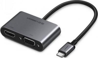 Адаптер CM162 (50505) USB-C to HDMI + VGA +USB 3.0 Adapter With PD – фото 2