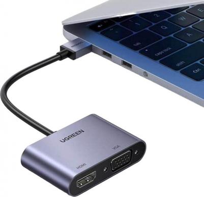 Адаптер CM449 (20518) USB 3.0 to HDMI+VGA Card 1080P серый – фото 2