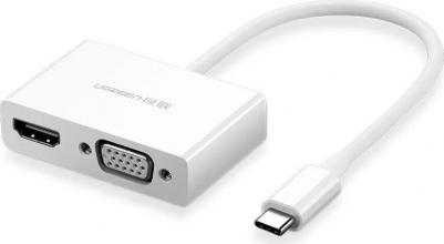 Адаптер MM123 (30843) USB Type C to HDMI + VGA Converter, белый