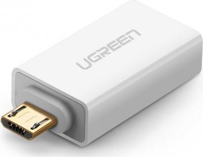 Адаптер US195 (30529) Micro USB to USB 2.0 OTG Adapter, белый – фото 2