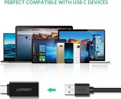 Адаптер USB-C to USB 3.0 A Female Adapter. Цвет: черный – фото 2