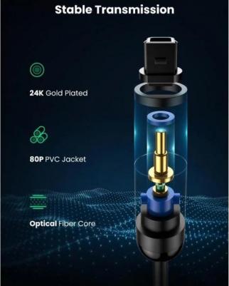 Кабель аудио AV122, Toslink - Toslink, 2м, черный [70892]