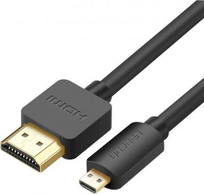 Кабель аудио-видео HD127, Micro HDMI (m) - HDMI, 1.5м, GOLD, ф/фильтр, черный [30102]