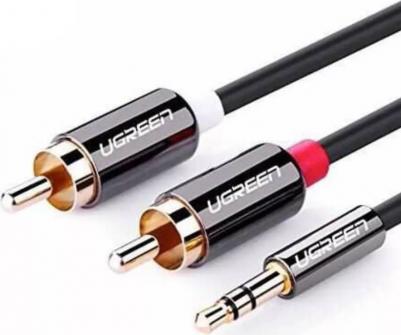 Кабель AV102 3.5mm (m) - 2RCA (m) 1м серый – фото 1