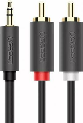 Кабель AV102, Jack 3.5 (m) - 2хJack 3.5 (f), 1.5м, серый [10511]