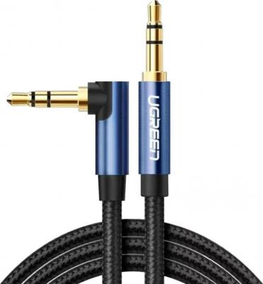 Кабель AV112 3.5 mm Male to 3.5 mm Male Angled Cable чёрный / синий