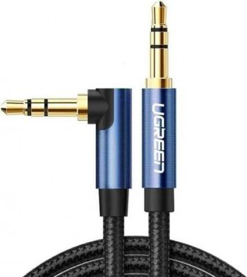 Кабель AV112 3.5 mm Male to 3.5 mm Male Angled Cable чёрный / синий – фото 3