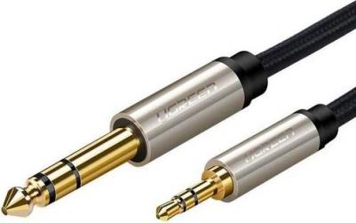 Кабель AV127 3.5 mm to 6.35 mm TRS Stereo Audio Cable чёрный – фото 1