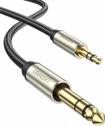 Кабель AV127 3.5 mm to 6.35 mm TRS Stereo Audio Cable чёрный – фото 2