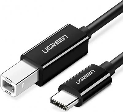 Кабель интерфейсный US370 USB-C 2.0 To USB-B 2.0, длина: 2м, цвет: черный