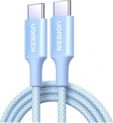 Кабель L502 100W USB-C to USB-C PD Fast Charging Braided Cable 5A Max. Длина: 1м. Цвет: голубой