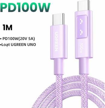 Кабель L509 UNO Type C 2.0 Male To Type C 2.0 Male 5A Data Cable. Длина: 1м. Цвет: розовый – фото 3