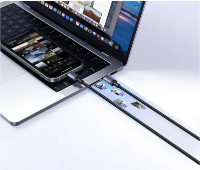 Кабель L528 USB-C to USB-C PD 3 м. серый космос 65834 – фото 3
