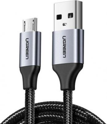 Кабель micro usb - usb US290 (60148) 2 м серый, черный – фото 3
