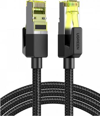 Кабель NW150 CAT7 Shielded Round Cable with Braided Modular Plugs. Длина: 3м. Цвет: черный – фото 1