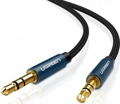 Кабель соединительный Jack 3.5mm(M)-Jack 3.5mm(M), экранированный, 3 м, черный/синий AV112