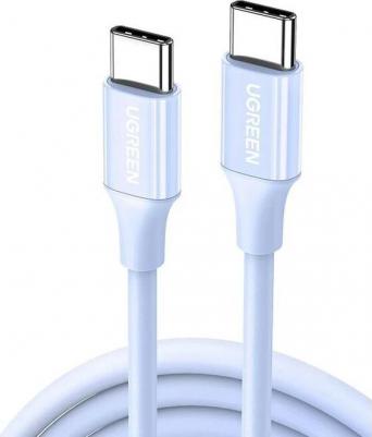 Кабель US264 60W USB-C 2.0 Male To USB-C 2.0 Male 3A Data Cable. Длина: 1м. Цвет: голубой