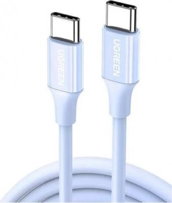 Кабель US264 60W USB-C 2.0 Male To USB-C 2.0 Male 3A Data Cable. Длина: 1м. Цвет: голубой
