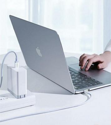 Кабель US264 USB-C 2.0 Male To USB-C 2.0 Male 3A Data Cable. 1,5 м. Белый – фото 2