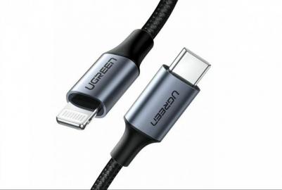 Кабель US304 (60761) USB-C to Lightning M/M 2 м черный – фото 1