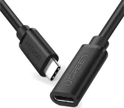 Кабель US353 10387_ USB-C/M / USB-C/F Gen2 5A 10Gbps, 1 м. черный – фото 3