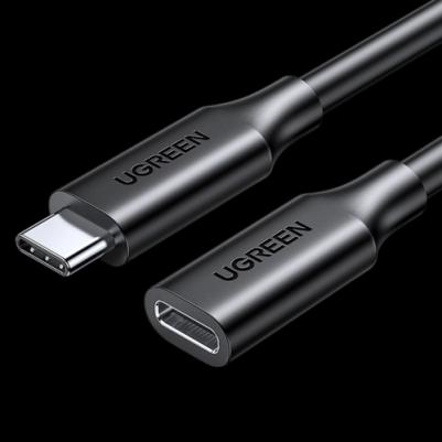 Кабель US353 10387_ USB-C/M / USB-C/F Gen2 5A 10Gbps, 1 м. черный – фото 4