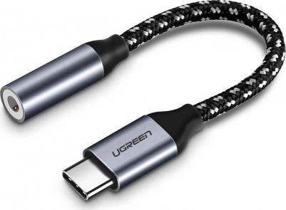 Кабель USB-C - AUX, серо-чёрный – фото 3