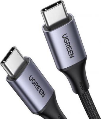Кабель USB-C to USB-C US535, 240W, в оплетке, 2 м, серый космос – фото 2