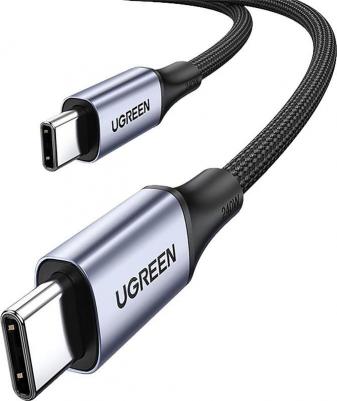 Кабель USB-C to USB-C US535, 240W, в оплетке, 2 м, серый космос
