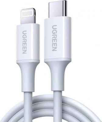 Кабель USB Type C - Lightning US171 Nickel Plating ABS Shell 1.5 м белый