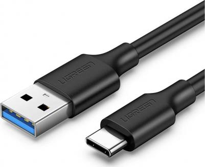 Кабель USB - Type-C US184 Nickel Plating 1 м черный
