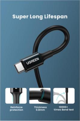 Кабель usb type-c - usb type-c US300 (80371) 1 м черный – фото 1