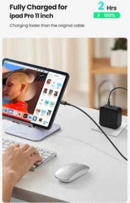 Кабель usb type-c - usb type-c US300 (80371) 1 м черный – фото 2