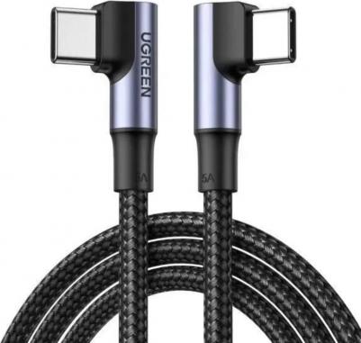 Кабель USB type-c - USB type-c US335 Right Angle 1 м черный – фото 4